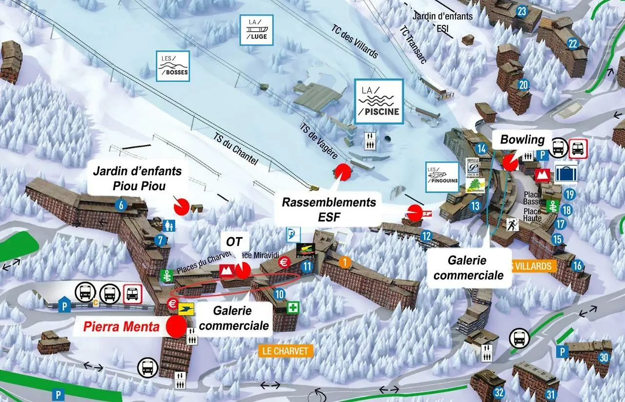Les Arcs  Arc 1800 Pierra Menta 아파트